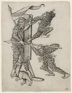 Spears Prints: The Letter K, c. 1466/1467. Creator: Master ES