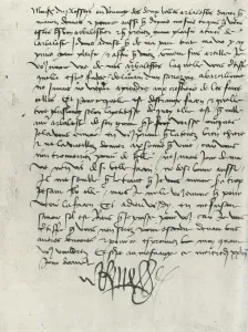 Wenham Prints: Letter from King Rene of Anjou
