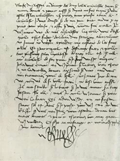 Edward Gordon Wenham Gallery: Letter from King Rene of Anjou, 15th century, (1934). Creator: Rene of Anjou, King of Naples