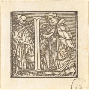 Strangulation Prints: Letter L. Creator: Hans Holbein the Younger