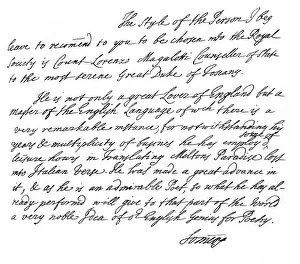 Sir Hans Sloane Collection: A letter letter from John, 1st Baron Somers, early 18th century, (1840).Artist: Sir Hans Sloane