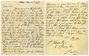Letter from Lord Byron to John Hanson, 11th November 1810.Artist: Lord Byron Letter from Lord Byron to John Hanson, 11th November 1810.Artist: Lord Byron
