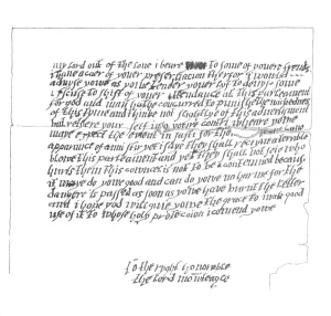 Frederick George Prints: Letter to Lord Monteagle which led to the discovery of The Gunpowder Plot