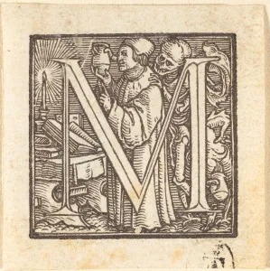 Letter M Prints: Letter M. Creator: Hans Holbein the Younger