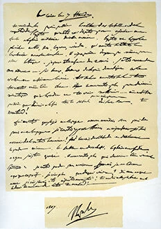 Joseph Bonaparte Collection: Letter from Napoleon Bonaparte to his brother Joseph, 25th July 1798.Artist: Napoleon Bonaparte I