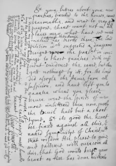 Letter from Oliver Cromwell, 17th Century (1899). Artist: Oliver Cromwell Letter from Oliver Cromwell, 17th Century (1899). Artist: Oliver Cromwell