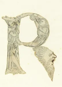 Letter P Prints: The Letter P (converted to an R), 1465/1470. Creator: Master with the Banderoles