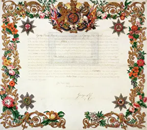 Diplomatic Prints: Letter from the Prince Regent to the Emperor of China, 1816. Creator: Unknown