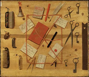Note Prints: Letter Rack. Trompe-l oeil, 1748