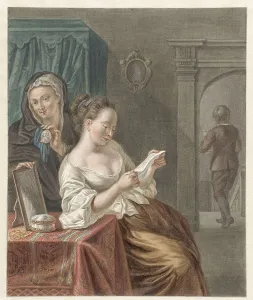 Reader Prints: The letter reader, 1795. Creator: Abraham Delfos