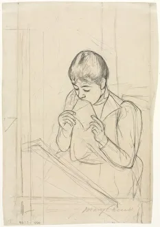 1844 1926 Prints: The Letter (recto), 1890-1891. Creator: Mary Cassatt (American, 1844-1926)