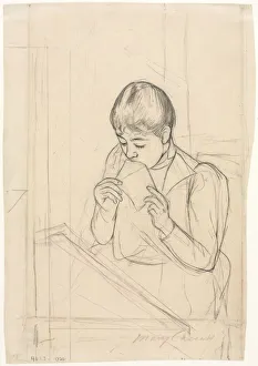 1844 1926 Prints: The Letter (recto); The Letter (verso), 1891. Creator: Mary Cassatt (American, 1844-1926)