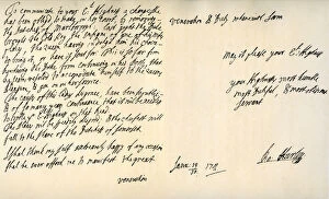 Letter from Robert Harley, Earl of Oxford, to the future King George I, c1711.Artist: Robert Harley, Earl of Oxford
