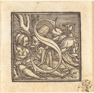 Abuse Prints: Letter S. Creator: Hans Holbein the Younger
