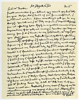 Letter from Thomas Ken, Bishop of Bath and Wells to George Harbin, c1709. Artist: Thomas Ken