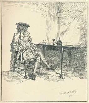 Edwin Austin Abbey Gallery: The Letter. Unpublished Pen Drawing, 1890, 1923. Artist: Edwin Austin Abbey