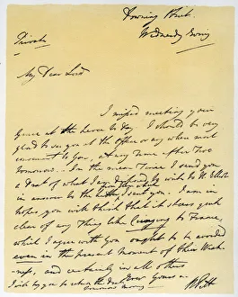 Letter from William Pitt The Younger, October 1790.Artist: William Pitt Letter from William Pitt The Younger, October 1790.Artist: William Pitt