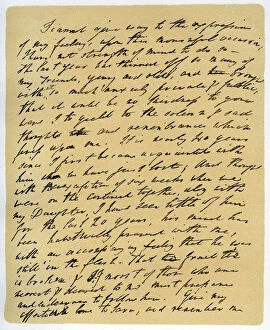 Letter from William Wordsworth on the death of Samuel Taylor Coleridge, 29th July 1834.Artist: William Wordsworth