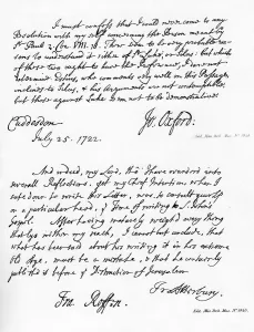 3rd Baronet Prints: Letters from Potter, Bishop of Oxford