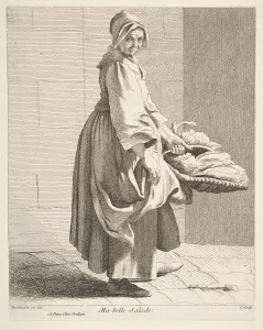 Lettuce Prints: Lettuce Seller, 1742. Creator: Caylus, Anne-Claude-Philippe de