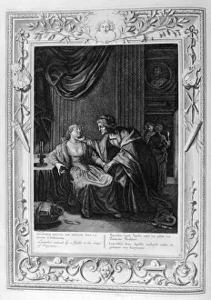 Jean Claude Prints: Leucothoe Seduced by Apollo in the Shape of Eurynome, 1733. Artist: Bernard Picart
