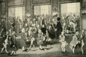 Cornwallis Prints: Levee of Lord Cornwallis (Governor General in the doorway on right)