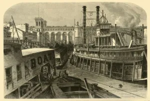 Alfred R Waud Gallery: The Levee at St. Louis, 1874. Creator: W. Roberts
