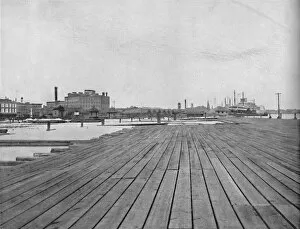 Deep South Gallery: Levee and Steamboat Landing, New Orleans, c1897. Creator: Unknown