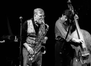 Lew Tabackin and Philippe Aerts, Brecon Jazz Festival, Brecon, Powys, Wales, 1999