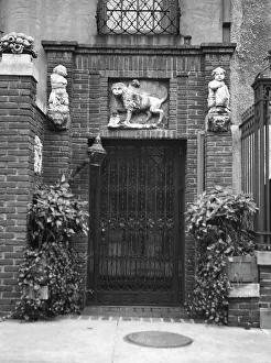 Front Door Prints: Lewisohn house and garden, ca. 1920. Creator: Arnold Genthe