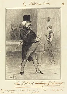 Wealthy Prints: L'Ex-Colonel, 1842. Creator: Honore Daumier