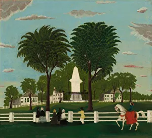 War Memorial Prints: Lexington Battle Monument, 1853 or after. Creator: Unknown