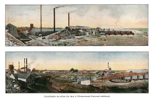 Goldmine Prints: L'exploitation des mines d'or dans le Witwaterstrand (Transvaal meridional); Afrique