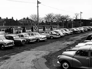Traffic Prints: Leytonstone station car park, 1960 s. Creator: Unknown