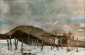 Bleak Prints: L'Hartmannswillerkopf 18 janvier 1916, 1916. Creator: Francois Flameng