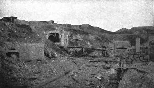 Shelling Prints: L'Heroique Defense de Troyon, 1914. Creator: Unknown