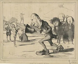 Playground Prints: L'heure de la rentrée en classe, 19th century. Creator: Honore Daumier