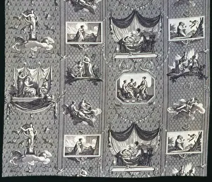 L'Historie de Psyche (The Story of Psyche) (Furnishing Fabric), France, c. 1810. Creator: Oberkampf Manufactory