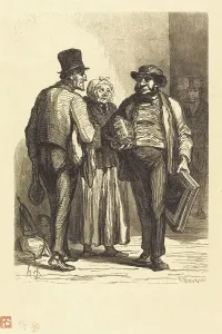 L'Hotel des Commissaires-priseurs: Les Marchands, 1863. Creator: Charles Maurand