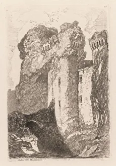 John Sell Cotman British Prints: Liber Studiorium: Ragland Castle, Monmouhshire, 1838. Creator: John Sell Cotman (British
