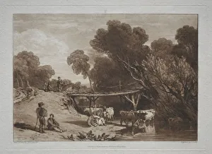 Joseph Mallord William Turner British Prints: Liber Studiorum: The Bridge and Cows