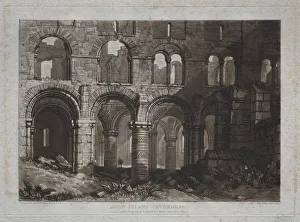 Etching And Mezzotint Prints: Liber Studiorum: Holy Island Cathedral. Creator: Joseph Mallord William Turner (British