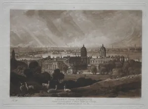 Etching And Mezzotint Prints: Liber Studiorum: London from Greenwich. Creator: Joseph Mallord William Turner (British