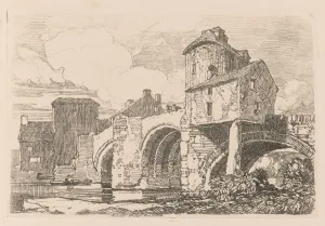 John Sell Cotman British Prints: Liber Studiorum: Plate 26, Monnow Bridge