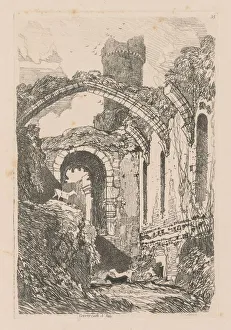 Liber Studiorum: Plate 33, Conway Castle, N. Wales, 1838. Creator: John Sell Cotman (British