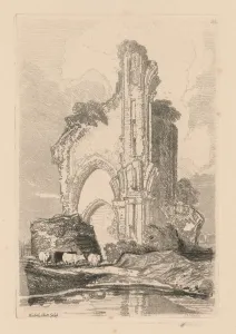 John Sell Cotman British Prints: Liber Studiorum: Plate 35, Wenlock Priory, Salop, 1838. Creator: John Sell Cotman (British