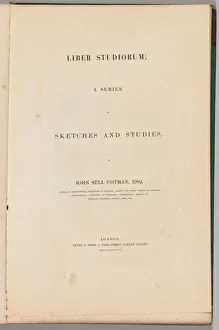 Liber Studiorum: Title Page, 1838. Creator: John Sell Cotman (British, 1782-1842)