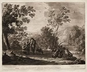 Liber Veritatis: No. 25, A Mountainous and Wooded Landscape with Shepherds... 1774