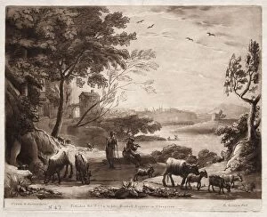 Liber Veritatis: No. 42, A River Landscape with a Shepherd and Shepherdess... 1774