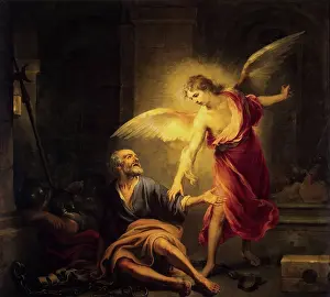 Apostle Prints: Liberation of Saint Peter, 1665. Creator: Bartolome Esteban Murillo